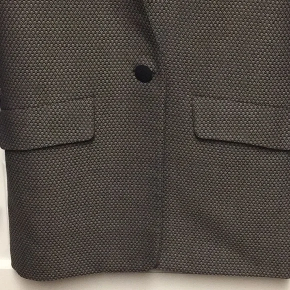 ELEANOR BRENNER Designer Wool Jacket Size 6 Lace Sleeve Trim - Picture 2 of 7